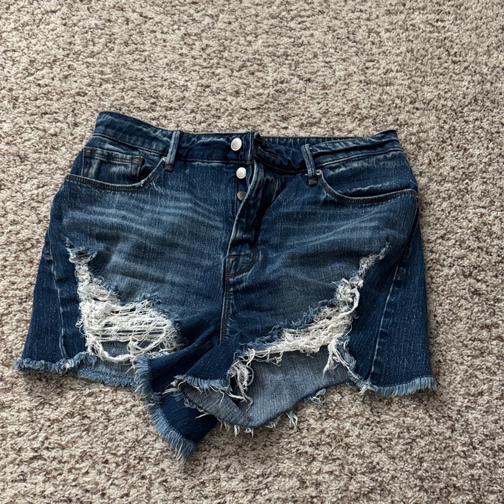 Good American Blue Denim Shorts